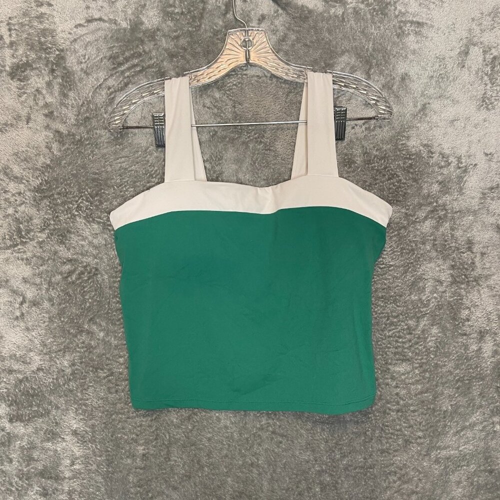 All in Motion Women Square Neck Support Activewear Stretch Quick Dry Wick Tank L